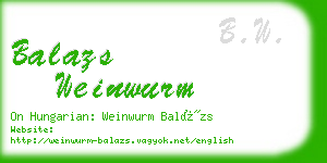 balazs weinwurm business card